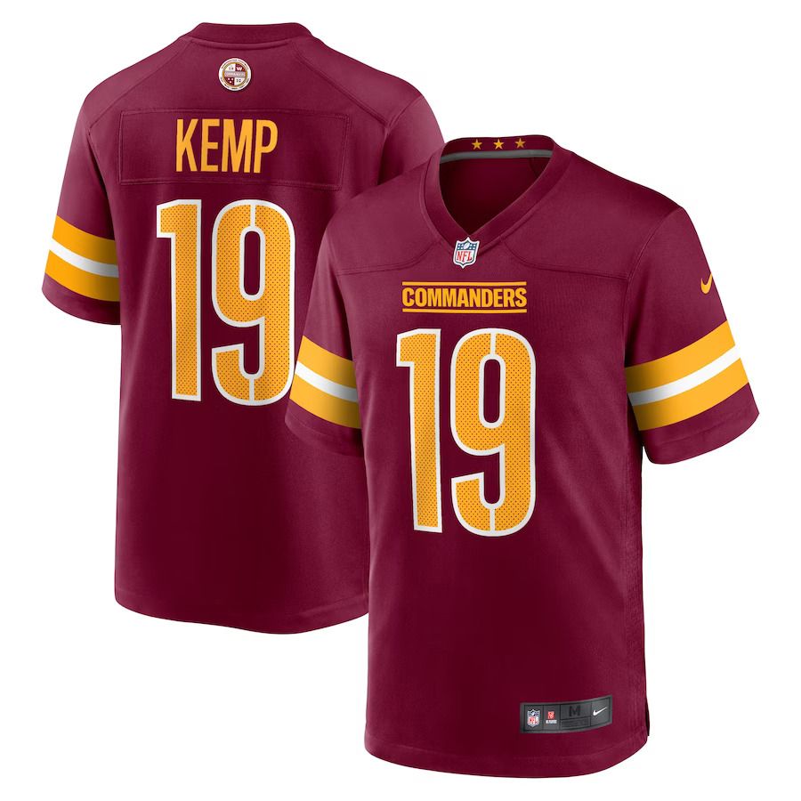 Men Washington Commanders #19 Marcus Kemp Nike Burgundy Game Player NFL Jersey->nfl hats->Sports Caps